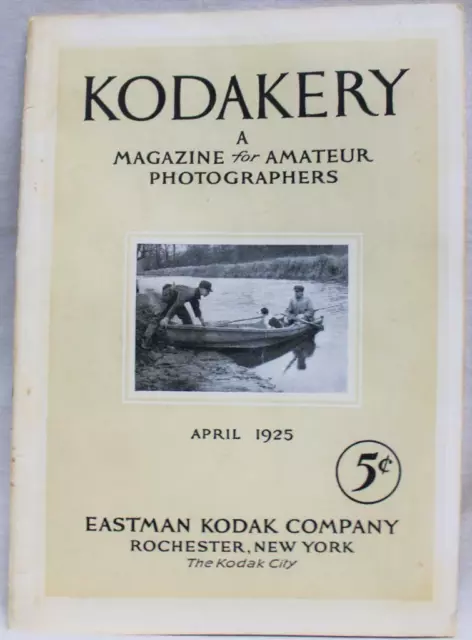 Kodakery A Magazine For Amateur Photographers April 1925 Vintage Photography