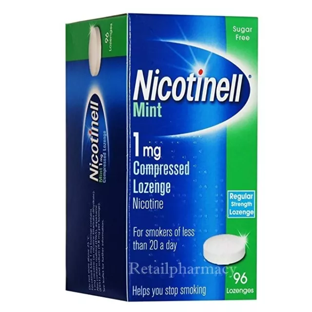 Nicotinell Compressa Menta 1mg - 96 Lozenges Multiplo Confezioni 1 2 3 6 12 Exp