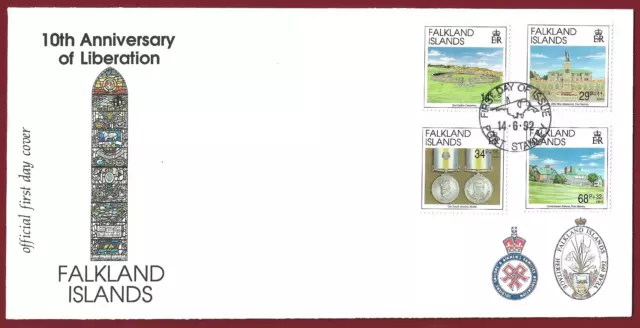 FDC 1992 Falkland Islands 10th Anniversary of Liberation First Day Cover