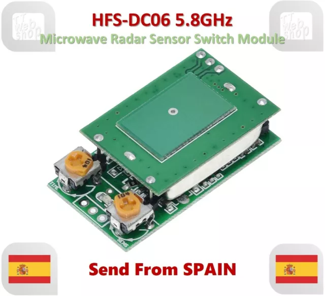 HFS-DC06 DC 5V 5.8G 5.8GHz Microwave Radar Sensor Switch Module ISM HFS-DC06H