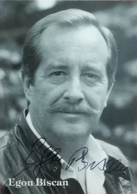 Egon Biscan+ - original signierte frühe Autogrammkarte "VOLKSTHEATER"