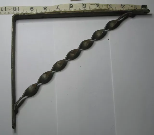 1 VINTAGE ORNATE METAL SHELF BRACKET Hardware - measures 10" x 8" x1/8"