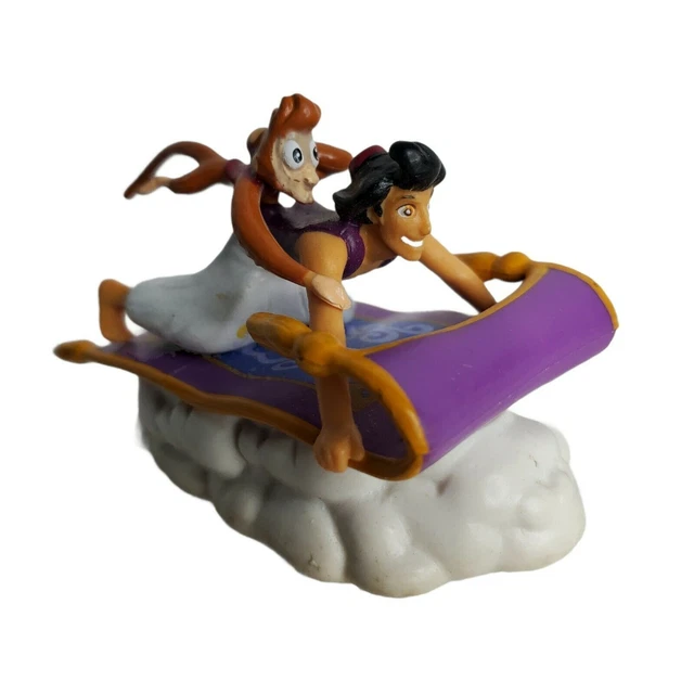 ALADDIN AND ABU Wheeled Magic Carpet Disney Applause PVC Figure 1992 £8 ...