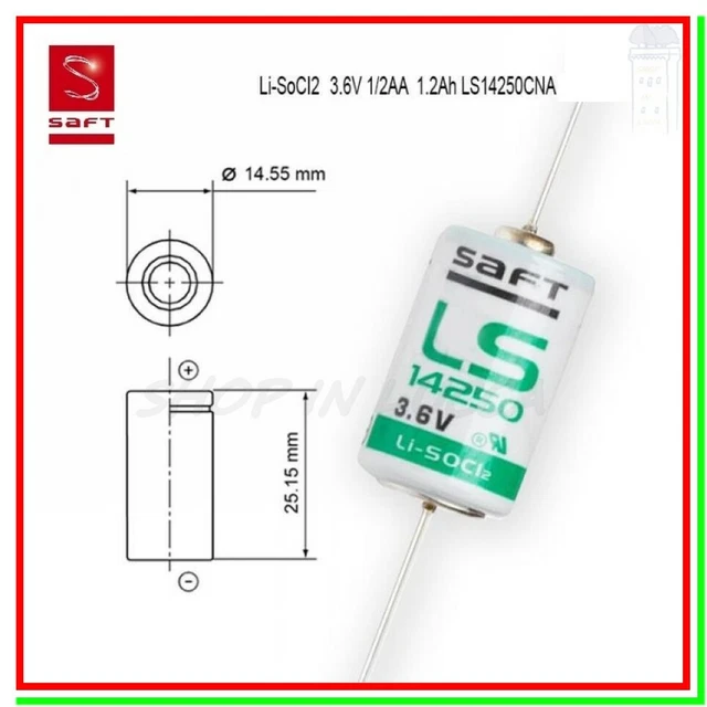 BATERIA DE LITIO 3.6V 3600MAH Li-SOCl2 EVE ER17505