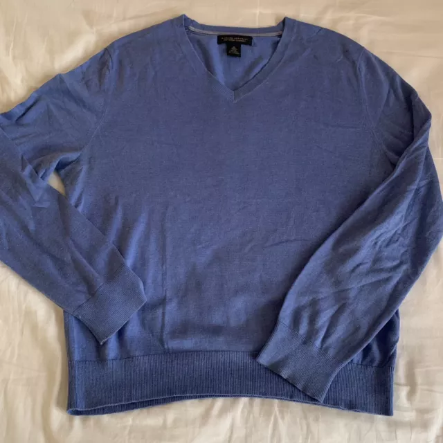 BANANA REPUBLIC SILK Cashmere Cotton Blend V-Neck Sweater Sz Medium ...