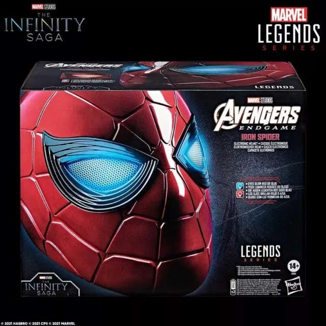 Marvel Legends Casco Elettronico SPIDER-MAN - Iron Spider Avengers IDEA REGALO