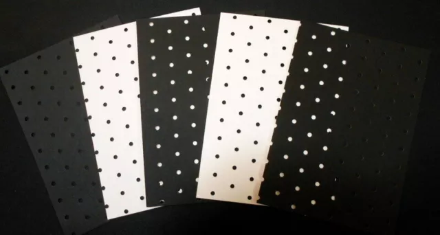 Cristina Re Designer Paper x  5 - SOLAR - Two Sided Perforated  - 15cm x 10.5cm