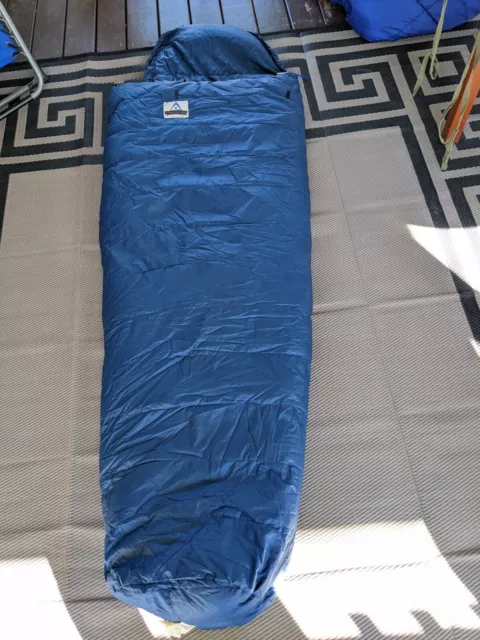 Vintage Holubar Down Fill Mummy Sleeping Bag - Blue W/Packing Sack