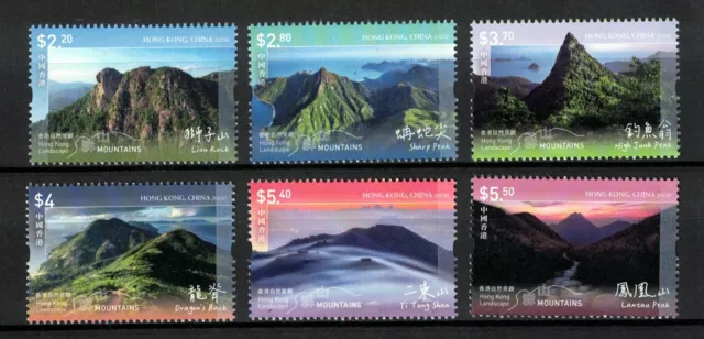 Hong Kong China 2023 Landscape Mountains Comp. Set Of 6 Stamps Mint Mnh Unused