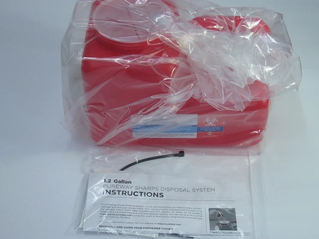 Pureway Sharps Collector 1.2 Gallon New Open Box