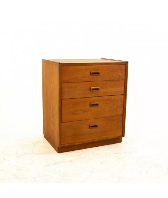 Lane Mid Century Walnut & Formica 4 Drawer Chest of Drawers