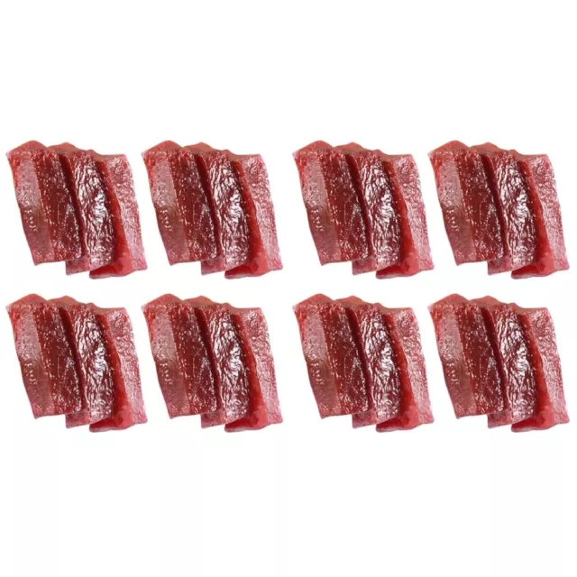 8 Pcs Simulated Tuna Pvc Market Display Model Fish Cubes Models