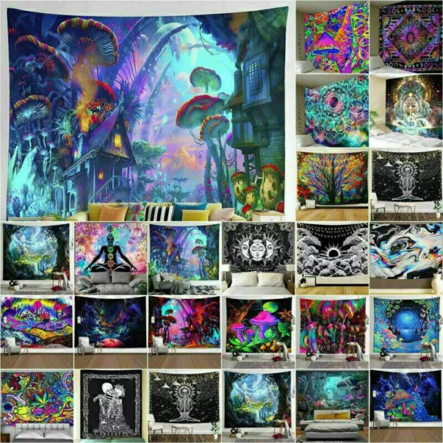 Hippie Trippy Tapestry Psychedelic Wall Hanging Blanket Home Bedroom Ornament