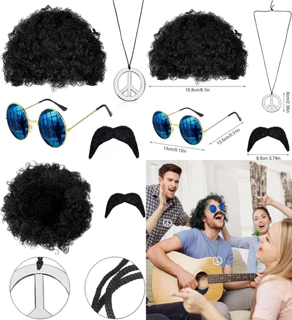 SKHAOVS Set di Costumi Hippie, Accessori Hippie Costume, 4 Pcs