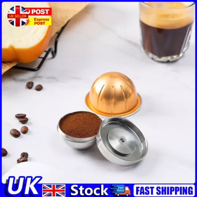 Stainless Steel Reusable Capsule Refillable Coffee Filter Pods for Vertuo Next U