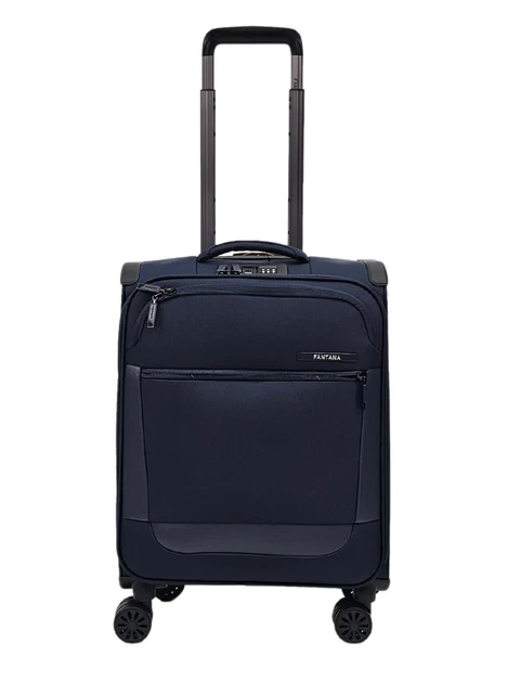 Ensemble Valises Eagle Luggage Bleues Légères 4 Roues Cabine Souple TSA