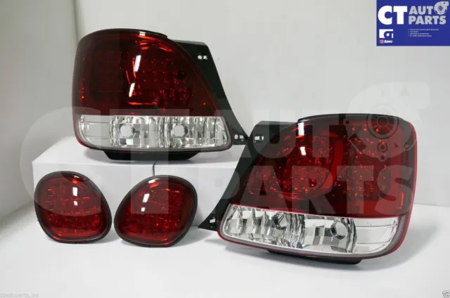 Clear Red LED Tail Lights & LED fog light for 98-05 Lexus GS300 GS400 taillights