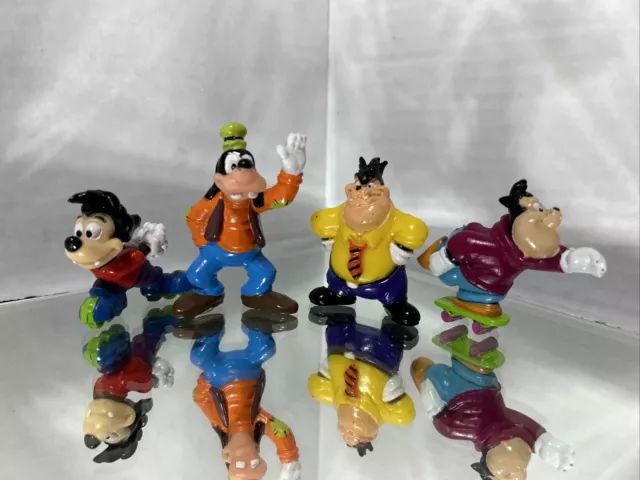 1991 Disney Goof Troop PVC Figures Lot of 4  Goofy Max Goof Pete Pj Kelloggs