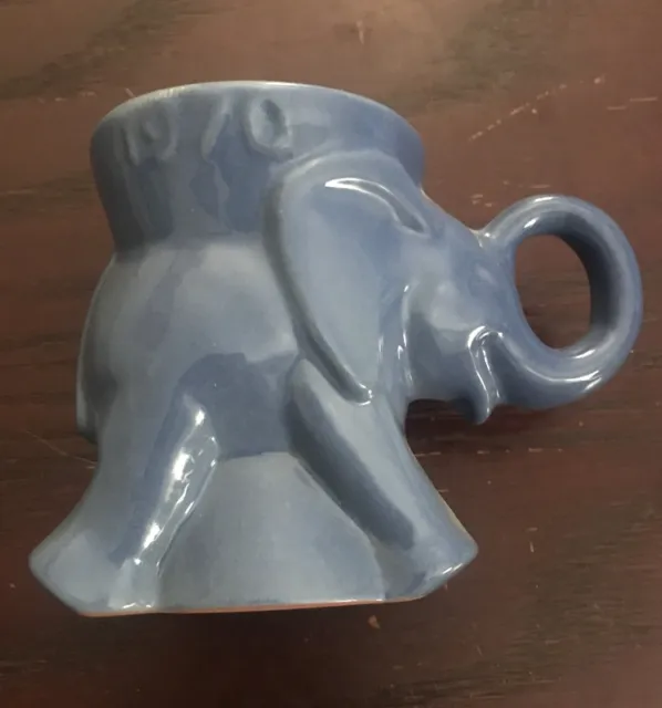 Frankoma pottery GOP Republican Elephant BABY BLUE 1970