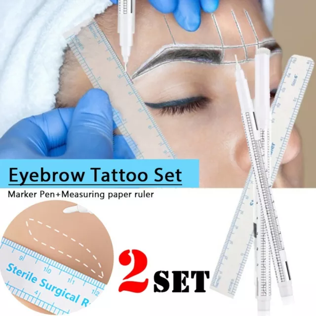 Beauty White Tattoo Marker Brow Pencil Tattoo Surgical Skin Marker Pen Eyebrow