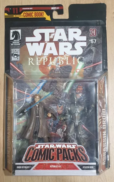 Star Wars figurine duo Comic Pack Republic Anakin Skywalker + Assassin Droid #57