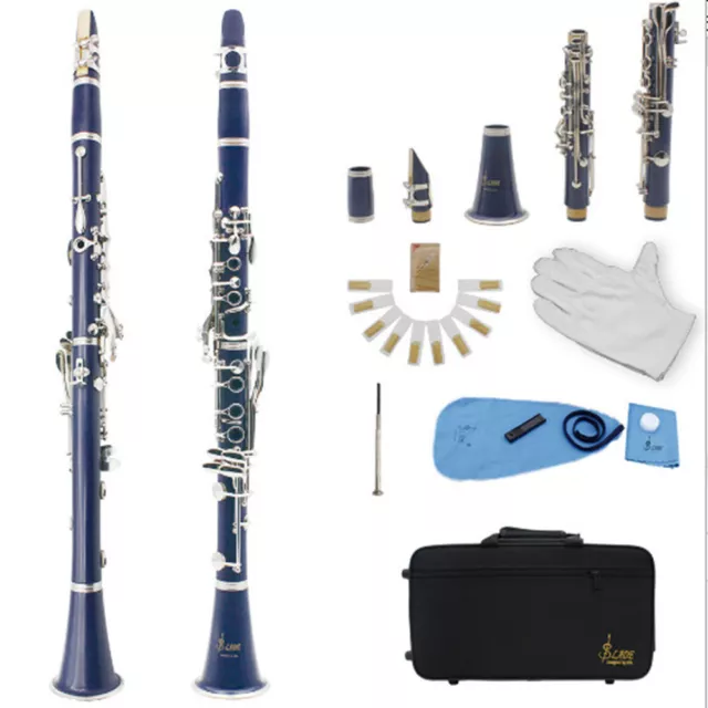 Bb Clarinet 17 Keys with Case Clarinet Set Barrels/Reeds Woodwind Instrument