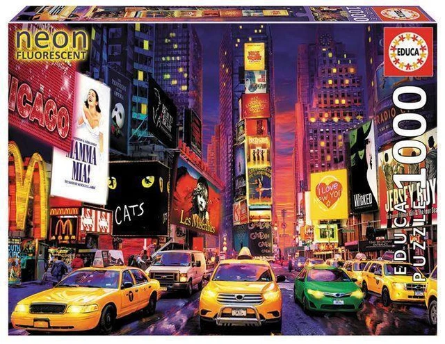 Educa - Times Square 1000 Teile Leuchtpuzzle, Educa