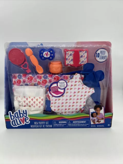 Baby Alive New Mommy Doll Diaper Bag/Wipe/Onsie/Blanket/Pacifier Accessory Kit