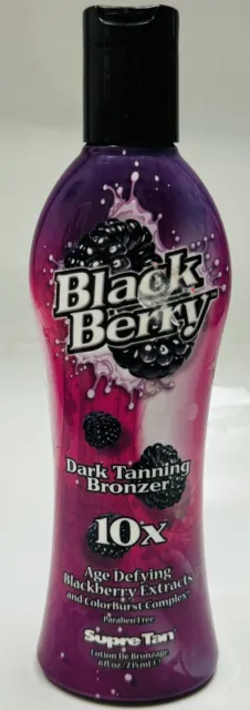 supre tan 10x black berry dark tanning & berry-licious 20x ultra dark black 3