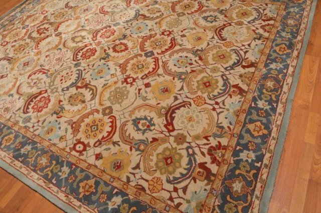 Oriental Traditional Parsian Style Hand Made Beige Ziegler Wool Area Rug