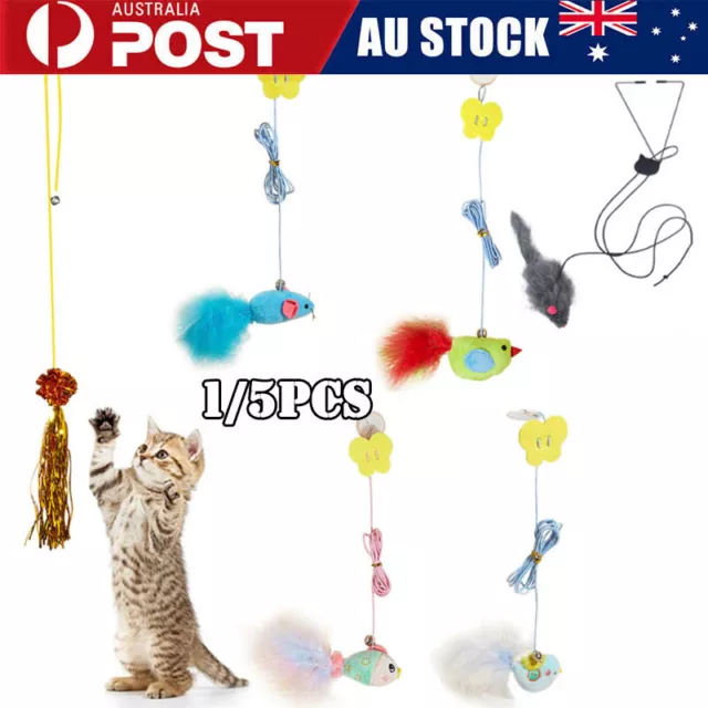 5x Pet Cat Toy Mouse Door Hanging Automatic Funny Kitten Play Teaser Interactive