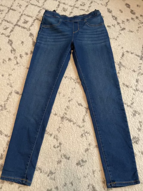 Levi's Girls Size 16 Blue Adjustable Waist Stretch Pull-On Jegging Denim Jeans