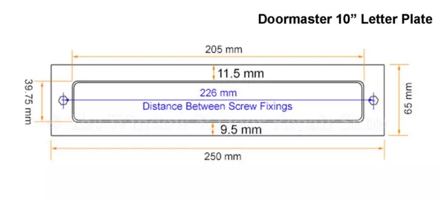 Doormaster Letter Box Letter Plate Set for UPVC PVC Composite and Wood Doors 2