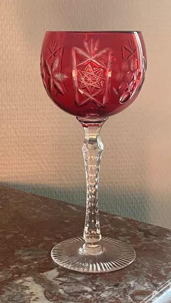 Verre A Vin Cristal De Boheme Taille Bordeaux Vintage