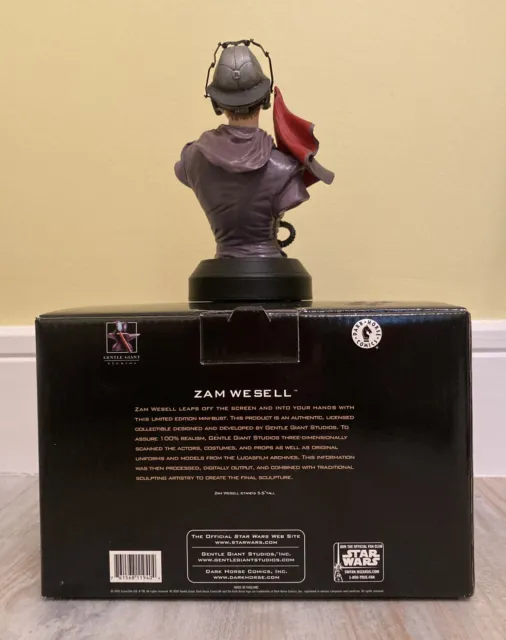 Star Wars Zam Wesell Attack Clones Gentle Giant Mini Bust Ltd Edition 2002 READ! 3