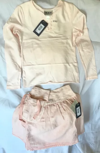 Ikks - Girls top and skirt set age 8 - pink RRP- £24.99 for each