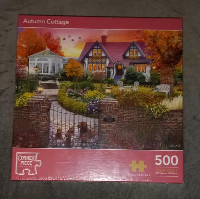 Autumn Cottage By David MacLean 500 Pieces Jigsaw Puzzle