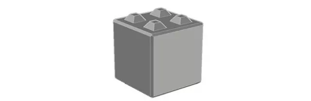 Betonsystemblock Betonblocksteine Legostein Betonblock Betonstein 60x60x60 mit N