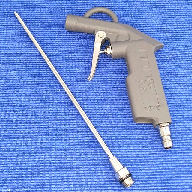 Ausblaspistole Set 6tlg. 3x Aufsatz Druckluftpistole Druckluft Neu