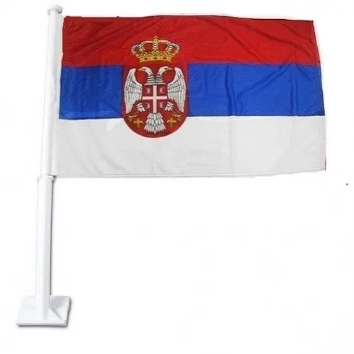 World Cup Serbia Car Flag Premium Flag Pole