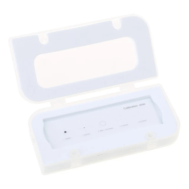Multifunction Microscope Slides Calibrating Slide Ruler for Electronic Eyepiece