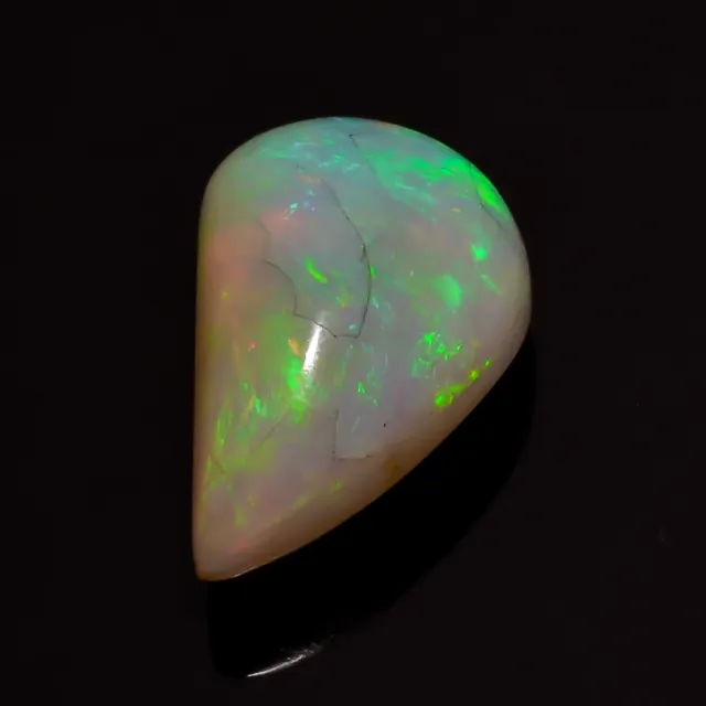 Welo Fire White Opal éthiopien Fancy Cabochon Pierre précieuse en vrac 24,5...