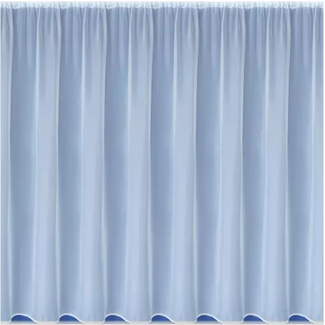 Plain White Net Window Curtain Lead Weighted Free Postage Sold By The Metre