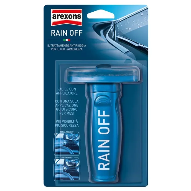 AREXONS RAIN OFF Idrorepellente vetri auto; 100 ml repellente pioggia; tratta...