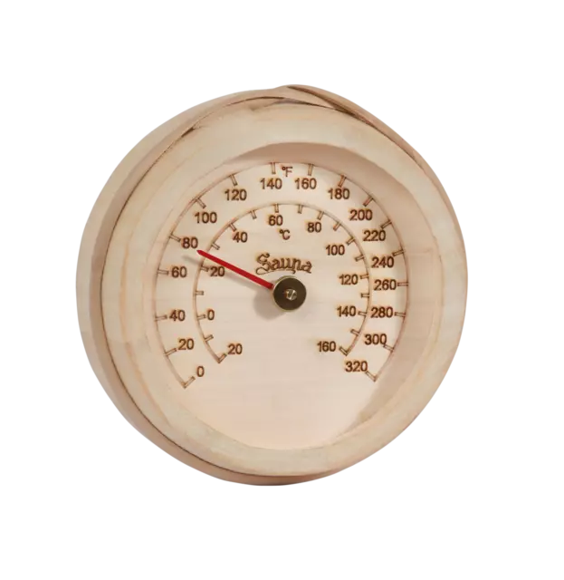 Free Shipping! Aspen Bucket Bottom Sauna Thermometer 8 3/4″ diameter F