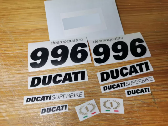 Ducati 996 desmoquattro black decal set vinyl adesivi autocollants ステッ