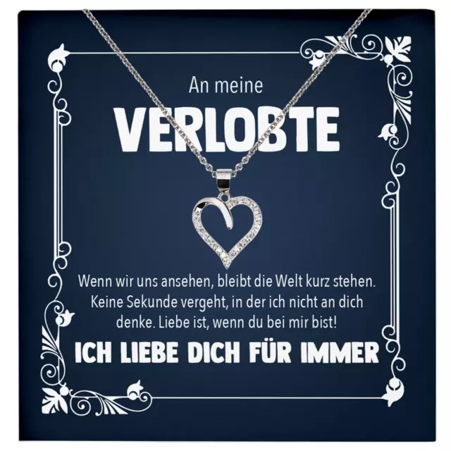 Verlobungsgeschenk Frauen Halskette Herz Verlobte Bride To Be, An Meine Liebe Wi