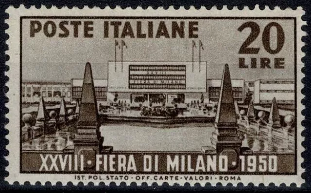 1950 Italia Repubblica Xxviii Fiera Di Milano 1 Valore Nuovo Mnh Mf8675