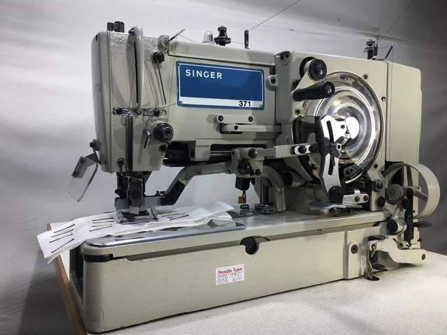 SINGER P 371 U - 2 Lockstitch Button Hole Industrial Sewing Machine £ ...