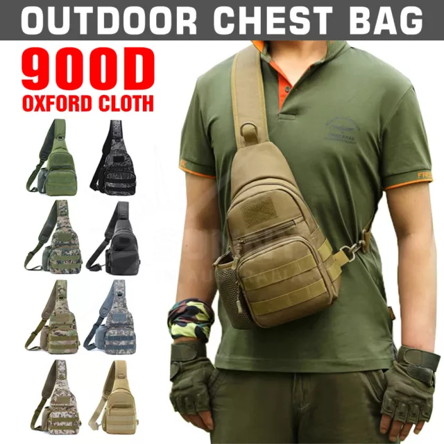 Man Shoulder Backpack Chest Bag Small Sling Cross Body Satchel Bag Outdoor